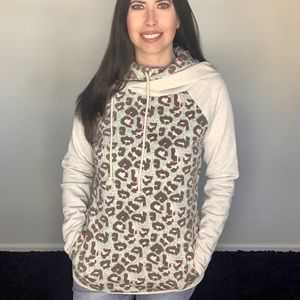 Leopard print hoodie
